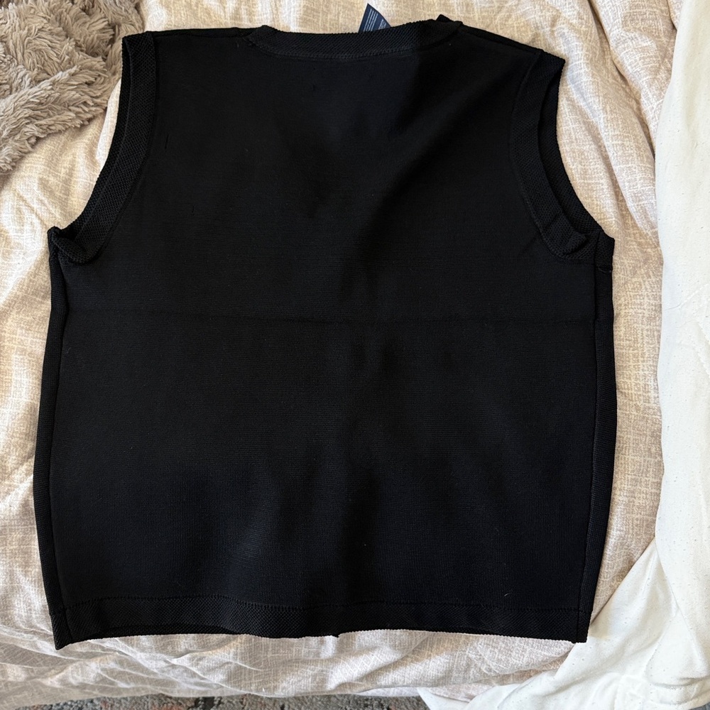 Prada Black Knit Vest with Gold Buttons NWT M/L - Picture 5 of 9
